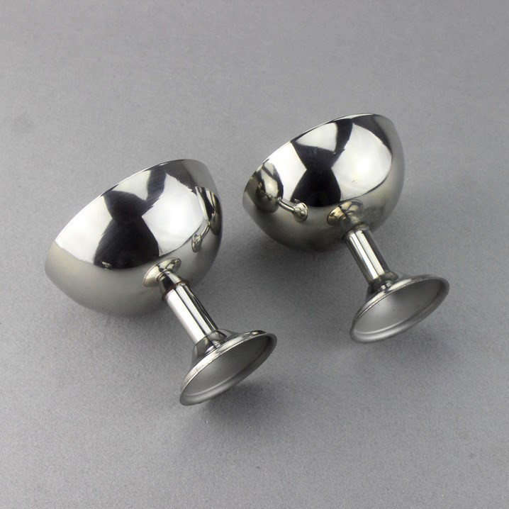 Rozsdamentes acél fagylaltos csésze fém desszertes csésze fagylaltos csésze magas borospohár gyümölcssalátás tál snack csésze Konyhai főzőeszközök