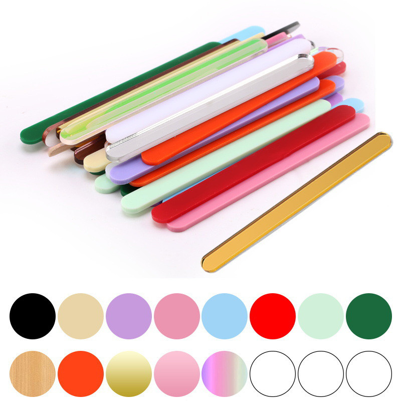 50db akril fagylalt pálcika jégkrém eszköz átlátszó szilárd süteményrúd cukorka fagylalt kézművesekhez