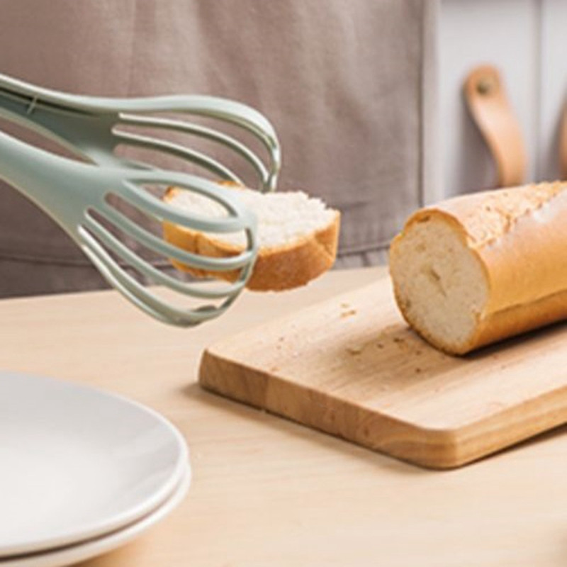 Bata Accesorii pentru bucatarie Otel multifunctional Clema pentru mancare Otel Unelte de copt de uz casnic Lingura cu gheare cu dublu scop Verde