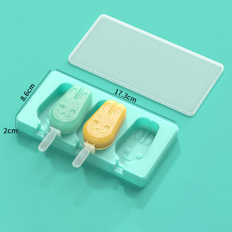 Silikonski kalup za sladoled Popsicle kalup za čokoladu DIY Domaće sladoledne kocke Alati s poklopcem Aparat za led u obliku životinje