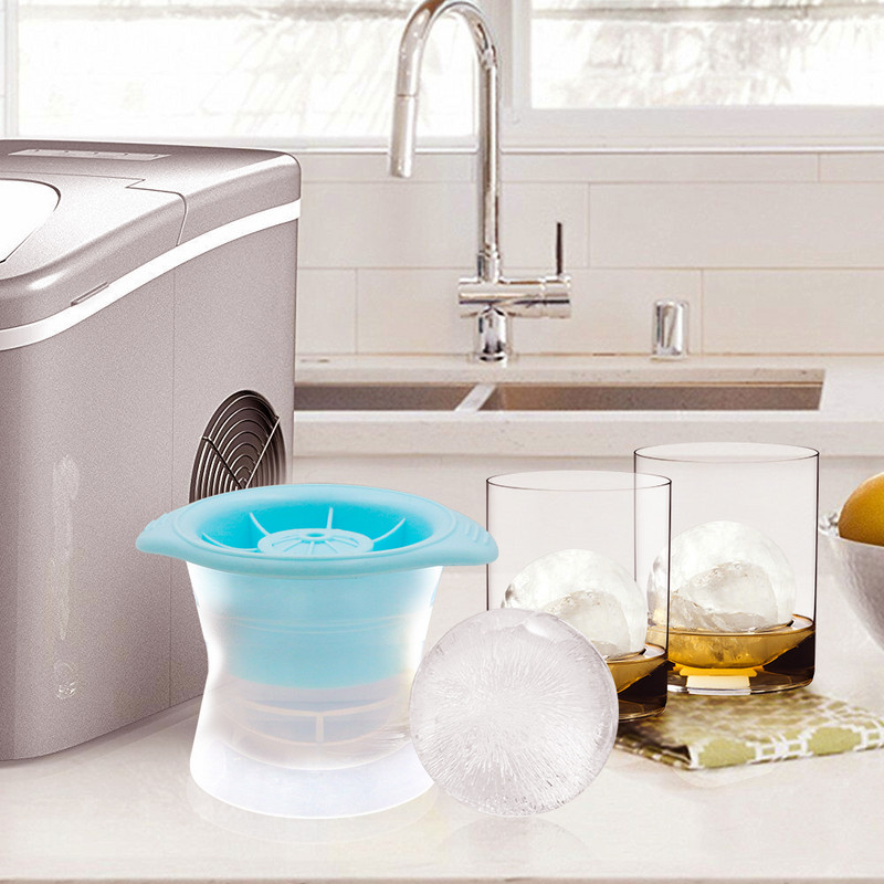 Mașină rotundă pentru cuburi de gheață pentru whisky, forma sferică de silicon pentru cuburi de gheață.