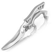 Sunkios virtuvės žirklės su metaline rankena, didelėmis aštriomis paukštienos žirklėmis, dantytomis, tinka mėsai, maistui, žuviai