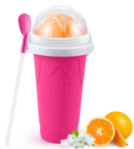 Cupă de stoarcere din silicon cu înghețată rapidă, ceașcă pentru stoarcere, de casă, durabilă, cu răcire rapidă, sticla de milkshake, ceașcă pentru smoothie