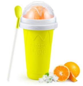 Cupă de stoarcere din silicon cu înghețată rapidă, ceașcă pentru stoarcere, de casă, durabilă, cu răcire rapidă, sticla de milkshake, ceașcă pentru smoothie