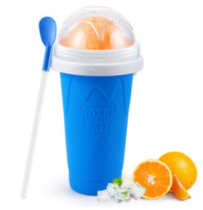 Cupă de stoarcere din silicon cu înghețată rapidă, ceașcă pentru stoarcere, de casă, durabilă, cu răcire rapidă, sticla de milkshake, ceașcă pentru smoothie