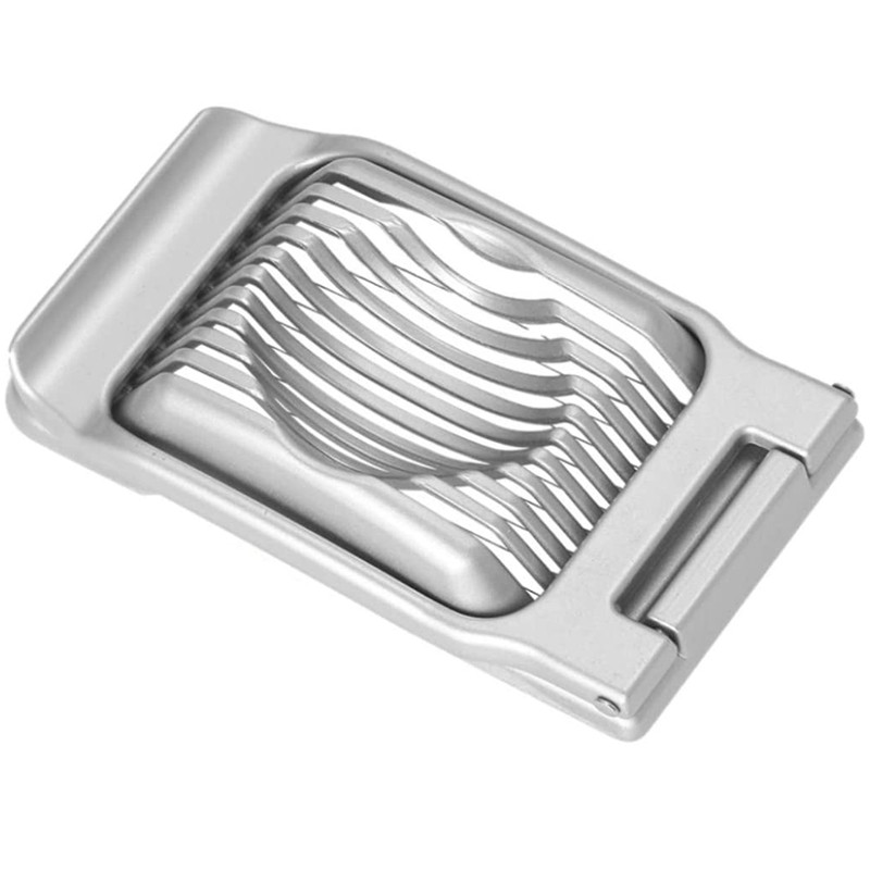 Rozsdamentes acél drót tojásszeletelő, tojásszeletelő kemény tojáshoz, alumínium tojásvágó, eper gyümölcs köretszeletelő