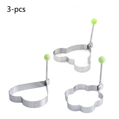 Oțel inoxidabil 5 stiluri de ouă prăjite pentru modelarea clătitei pentru omletă Mucegai pentru prăjirea ouălor Unelte de gătit Accesorii pentru bucătărie Inele gadget