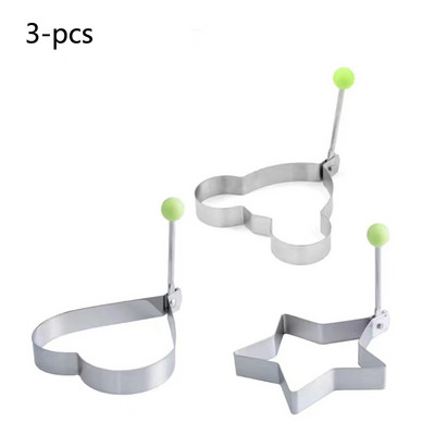 Oțel inoxidabil 5 stiluri de ouă prăjite pentru modelarea clătitei pentru omletă Mucegai pentru prăjirea ouălor Unelte de gătit Accesorii pentru bucătărie Inele gadget