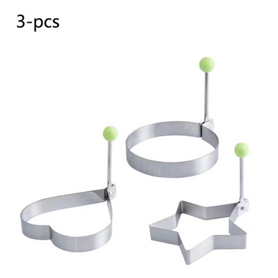 Oțel inoxidabil 5 stiluri de ouă prăjite pentru modelarea clătitei pentru omletă Mucegai pentru prăjirea ouălor Unelte de gătit Accesorii pentru bucătărie Inele gadget