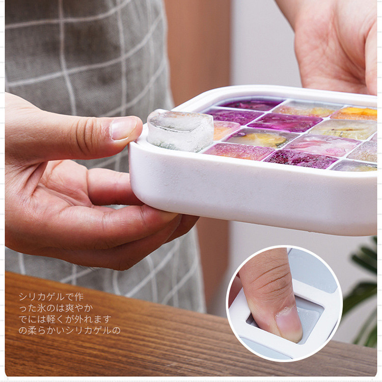 16 rešetki Silikonski kalupi Aparat za led kockice Hladnjak Posuda za led kockice s poklopcem Kalup za koktel sladoled Popsicle Ljetni zamrzivač Kuhinjski pribor