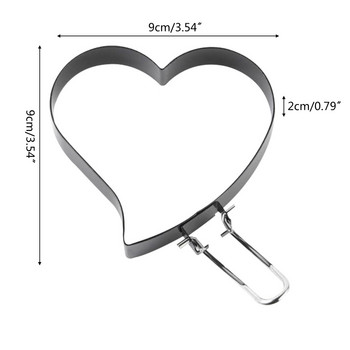 K1MF 4 части Форми за яйца Форми за омлет Яйца Пръстени за палачинки Материал от неръждаема стомана за пържени яйца Кухненски джаджи
