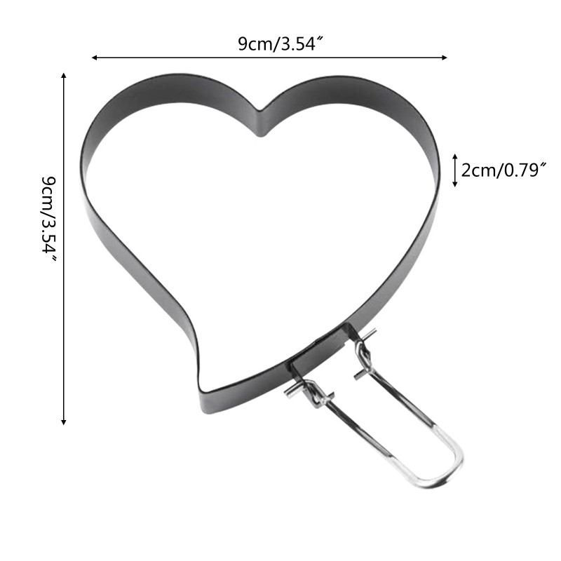 K1MF 4 db Tojásformák Omlett tojássütő formák Tojás Palacsinta Karikák Rozsdamentes acél Anyag tükörtojás konyhai kütyükhöz