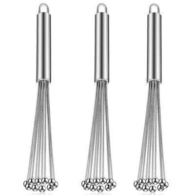 Set de teluri din oțel inoxidabil cu bile din sârmă pentru ouă, teluri de bucătărie pentru gătit, amestecare, amestecare, bătut, amestecare