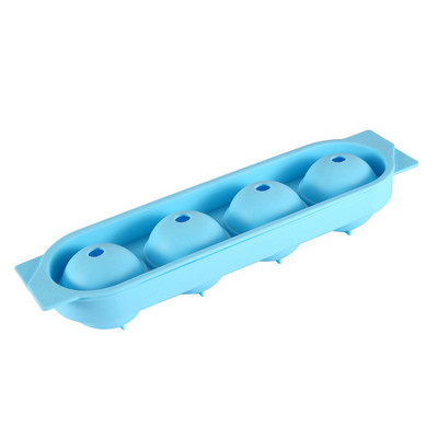 Szilikon jéggolyóforma tetővel, kerek jéggolyó készítő, házilag készíthető jégkocka tálca, újrafelhasználható 4 cellás jéggolyós tálca konyhai eszköz