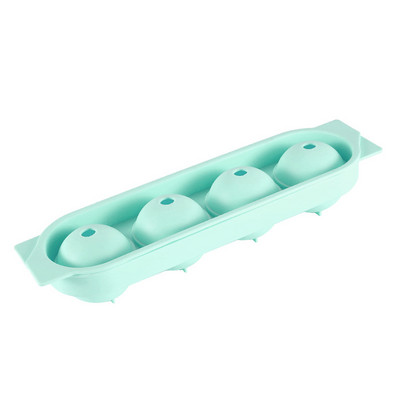 Szilikon jéggolyóforma tetővel, kerek jéggolyó készítő, házilag készíthető jégkocka tálca, újrafelhasználható 4 cellás jéggolyós tálca konyhai eszköz