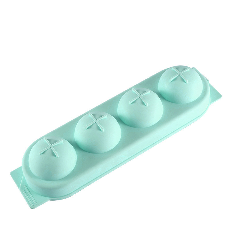 Szilikon jéggolyóforma tetővel, kerek jéggolyó készítő, házilag készíthető jégkocka tálca, újrafelhasználható 4 cellás jéggolyós tálca konyhai eszköz