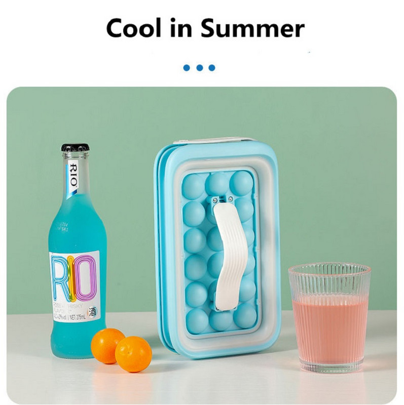 2022 Ice Ball Maker Fierbător Bucătărie Bar Accesorii Gadgets Creative Ice Cube Mold 2 în 1 Multi-funcțional Container Mucegai Popsicle