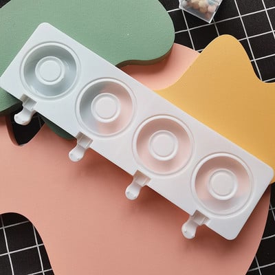 Formă 3D pentru înghețată din silicon Mucegai pentru ghiocete Formă gogoașă Formă pentru acadele de gheață Congelator Suc Jeleu Instrumente Tavă pentru cuburi de gheață Mucegai pentru ciocolată DIY