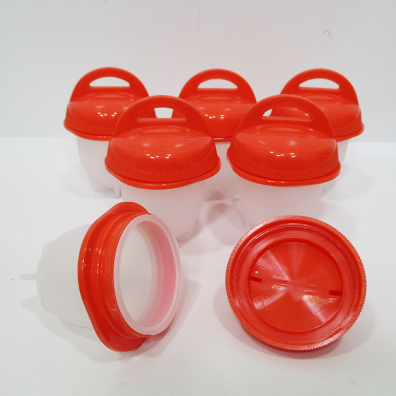 6 bucăți antiaderente pentru braconaj de ouă Aragaz de calitate alimentară din silicon ouă fierte ceașcă pentru aburire pentru ouă cești cu gadgeturi de gătit Kit