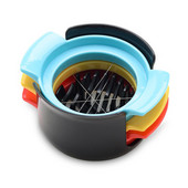 Tăiător de ouă din oțel inoxidabil ABS 304 trei într-unul și tăietor de fructe Gadget de bucătărie Instrumente pentru ouă