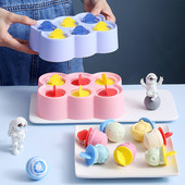 DIY Astronaut Formă din silicon Cub de gheață Producător de bomboane Forme pentru ciocolată pentru înghețată Formă pentru popsicle Tavă Pop Bar pentru instrumente de patiserie Bucătărie