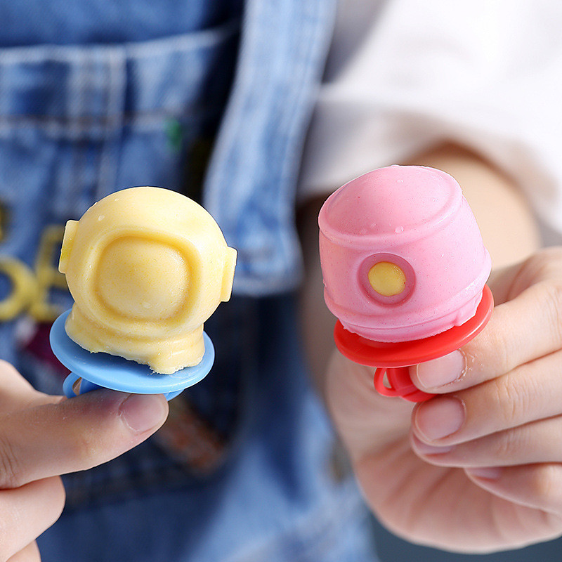 DIY Astronaut Formă din silicon Cub de gheață Producător de bomboane Forme pentru ciocolată pentru înghețată Formă pentru popsicle Tavă Pop Bar pentru instrumente de patiserie Bucătărie