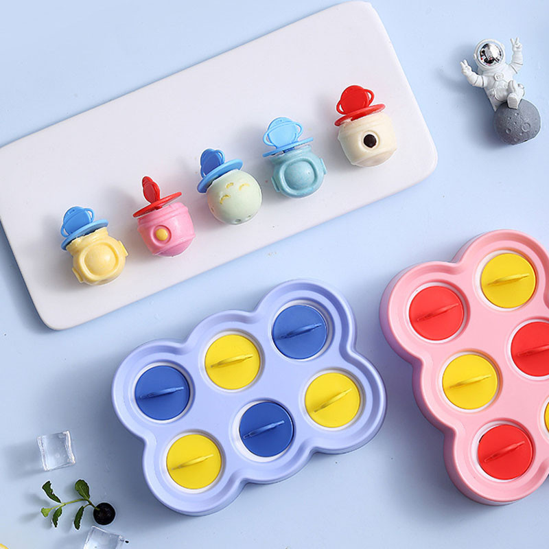 DIY Astronaut Formă din silicon Cub de gheață Producător de bomboane Forme pentru ciocolată pentru înghețată Formă pentru popsicle Tavă Pop Bar pentru instrumente de patiserie Bucătărie