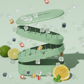 Silikonski pladanj za led Kockice za izradu ledenih kocki Kalup s poklopcima za posudu za pravljenje leda Kutija za pohranu leda Kutija za led za koktele od viskija