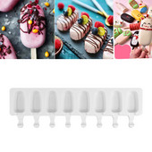 8 skylučių silikoninė ledų formelė ledų kubelių dėklas su kubeliais, virtuvės formelės, desertinės ledų formelės su 20 vnt.