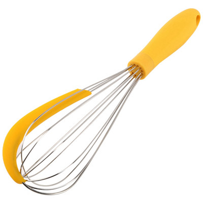 Otel din oțel inoxidabil 304 pentru balon cu racletă din silicon - Mâner elegant și tel cu balon din sârmă groasă pentru amestecare