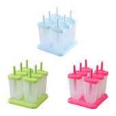 Mucegai pentru înghețată de casă, cu 6 celule, pentru cuburi de gheață, de vară, din plastic, pentru prepararea de popsicle, unelte de bucătărie, pentru acadele de culoare clasică.