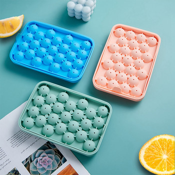 Практични форми за кубчета лед с 25 решетки и подвижни капаци Силиконова форма за кубчета лед за хранителни цели Машина за кубчета Без BPA