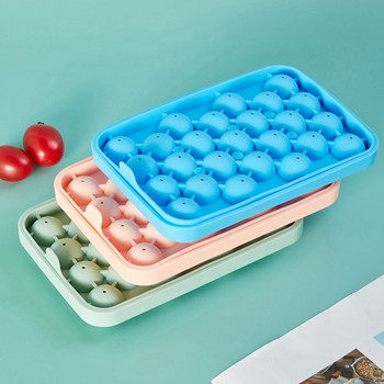 Πρακτικές 25 πλέγμα παγοθήκες με αφαιρούμενα καπάκια Φόρμα σιλικόνης σιλικόνης φόρμα για παγάκια Κατασκευαστής κύβων χωρίς BPA
