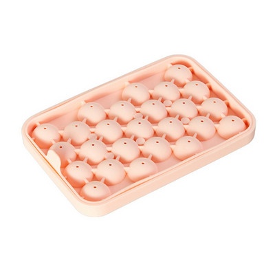 Practice 25 tăvi pentru cuburi de gheață cu grilă, cu capace detașabile, din silicon de calitate alimentară, forma pentru cuburi de gheață, fără BPA