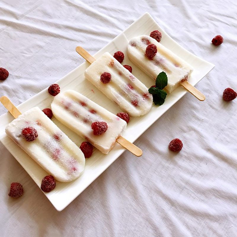 Szilikagél fagylaltforma P opsicle forma Jégtálca Puck Po psicle Forma Ice Cream 10 szilikon formával kiváló minőségű piros