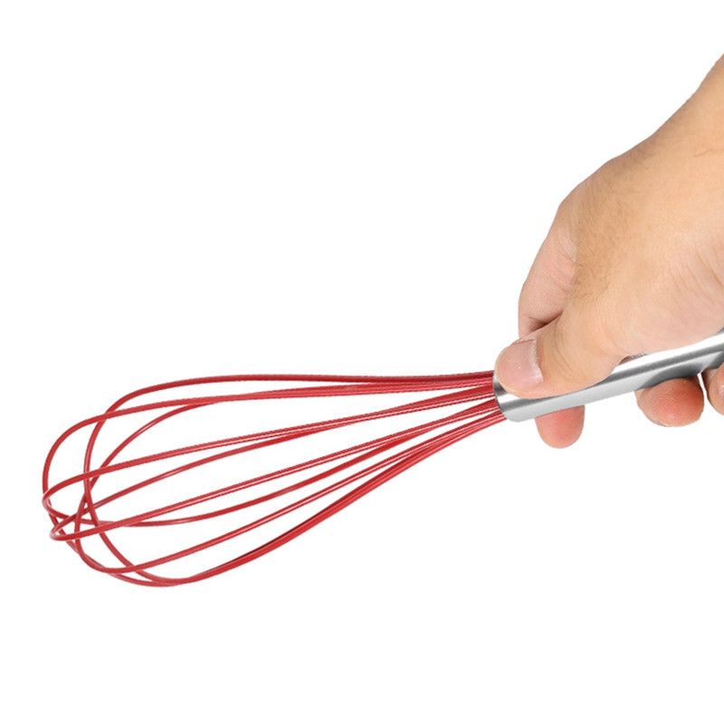 3 gabaliukai silikoninio kiaušinių plaktuvo nerūdijančio plieno rankinis maišytuvas Buitinis rankinis grietinėlės maišytuvas