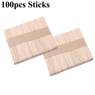 SHENHONG Vasaros šalto gėrimo silikoninės popsicle formelės 4 tuščiavidurės ledų formelės medinės lazdelės Sultys Desertų kubelių padėklai Kepimo įrankiai