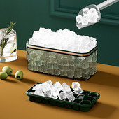 Tavă de gheață din plastic flexibilă 8 forme de gheață pentru congelator cu eliberare ușoară Tavi de gheață stivuibile pentru suc de cocktail Whisky Tavă pentru cuburi de gheață