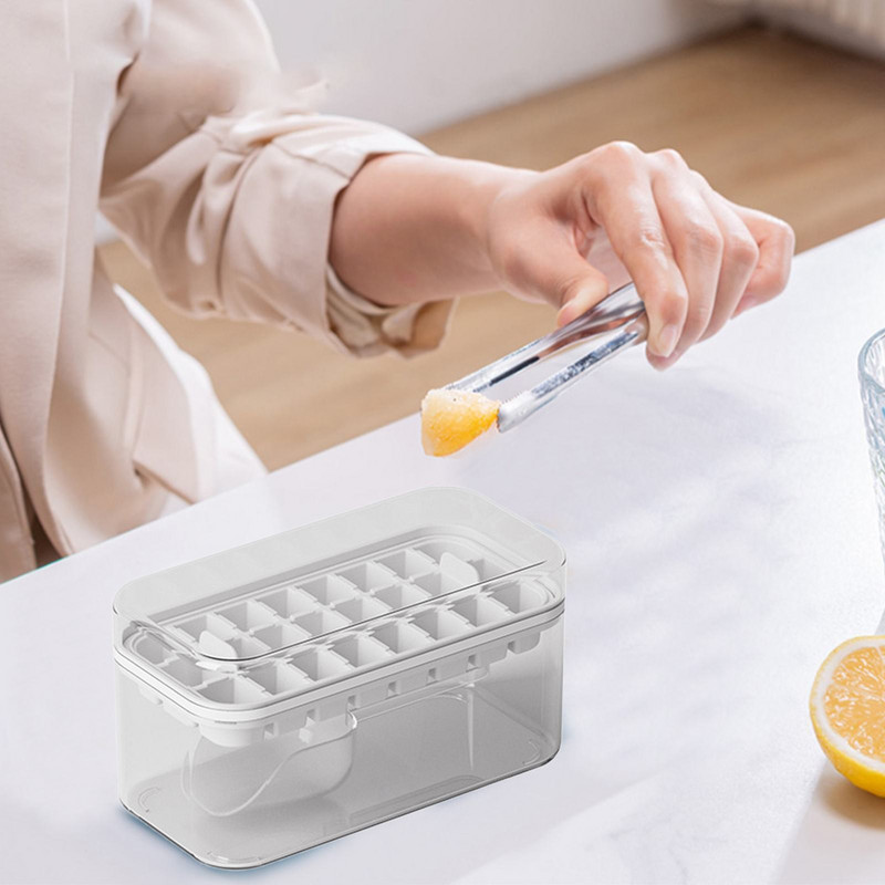 Tavă de gheață din plastic flexibilă 8 forme de gheață pentru congelator cu eliberare ușoară Tavi de gheață stivuibile pentru suc de cocktail Whisky Tavă pentru cuburi de gheață