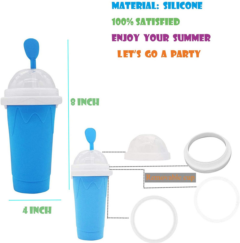 Smoothies congelate rapid de 350 ml Aparat de înghețată durabil Slush Squeeze Slush Cupă de răcire rapidă Sticla de milkshake Cupă pentru smoothie