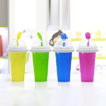 Лято 2022 Домашен сладолед Slushy Cup силикагел ръчно щипка бутилка млечен шейк изстискване магия бързо замразено смути чаша