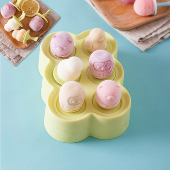 Силиконови форми за сладолед Машина за създаване на кубчета лед Форми за сладолед Popsicle Molds с капак Направи си сам Ice Mold Candy Bar Ice Pop Maker Mold Кухненски аксесоари