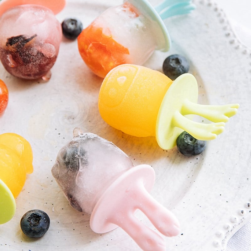 Jäätis Silikoonvormid jääkuubikuvalmistaja Popsicle vormid kaanega DIY jäävormi kommibatoon Jääpopi valmistamise vorm Köögitarvikud