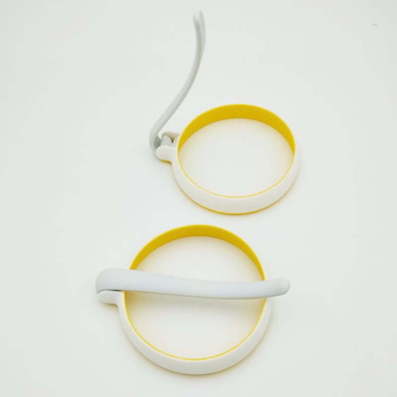 Set de inele de ouă prăjite din silicon de 4 inch, pachet de 4, formă rotundă pentru clătite, sandviș la micul dejun, inel antiaderent de ouă pentru prăjit
