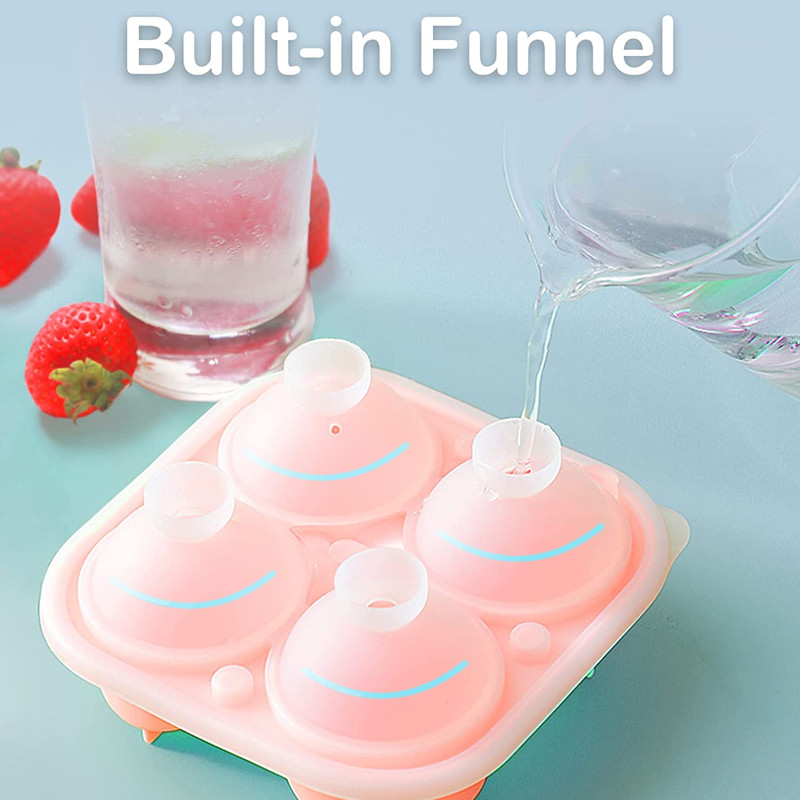 Formă de flori de trandafir DIY cu 4 găuri Forme de silicon pentru cuburi de gheață cu capac Tavă reutilizabilă pentru cuburi de gheață Accesorii pentru bucătărie Instrument pentru înghețată