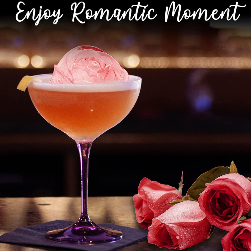 Formă de flori de trandafir DIY cu 4 găuri Forme de silicon pentru cuburi de gheață cu capac Tavă reutilizabilă pentru cuburi de gheață Accesorii pentru bucătărie Instrument pentru înghețată