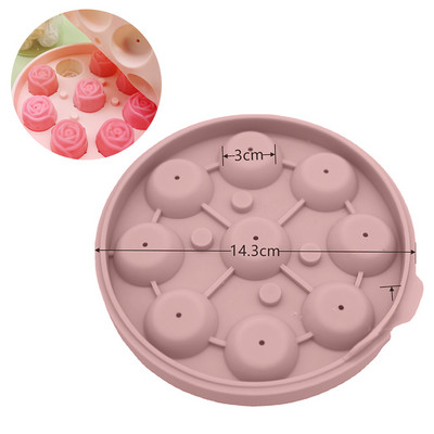 4 skylučių rožių gėlės formos silikoninės ledo kubelių formelės su dangteliu Daugkartinis ledo kubelių padėklas Virtuvės priedai Ledų „pasidaryk pats“ gaminimo įrankis