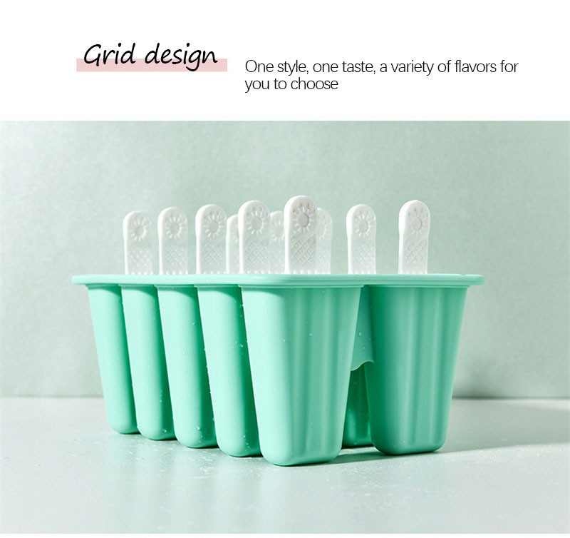 Szilikon fagylaltforma popsics barkácsolj házi készítésű jégformák fagyasztólé 4/6/10 cellás készletek nagy méretű jégtálca hordós fagylaltkészítők