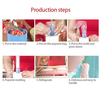 Направи си сам производител на Popsicle Ръчна форма за Popsicle Детска торбичка с цип Ice Stick Maker Candy Tube Maker Домакински Popsicle Maker Форма