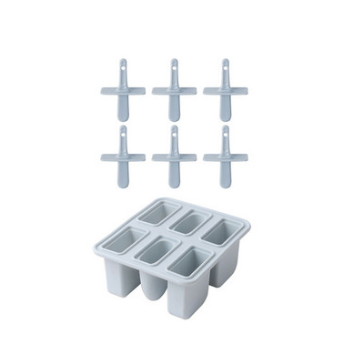 Silikonski kalup za sladoled u obliku srca sa 6 rupa DIY kalup za sladoled za kućanstvo za višekratnu upotrebu bez BPA sa štapićem